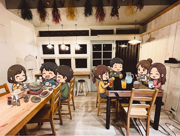 【貓町家包棟】【站前 5 分鐘】貓咪老宅包棟 | 電動麻將 & 親子遊戲室 - Taichung