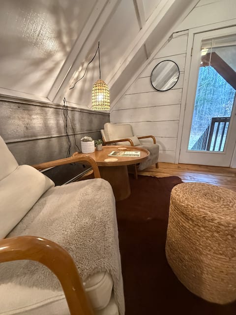 Popular Airbnb listing: Unique Barn Loft Glamping at Private 40-Acre Farm! in Concord