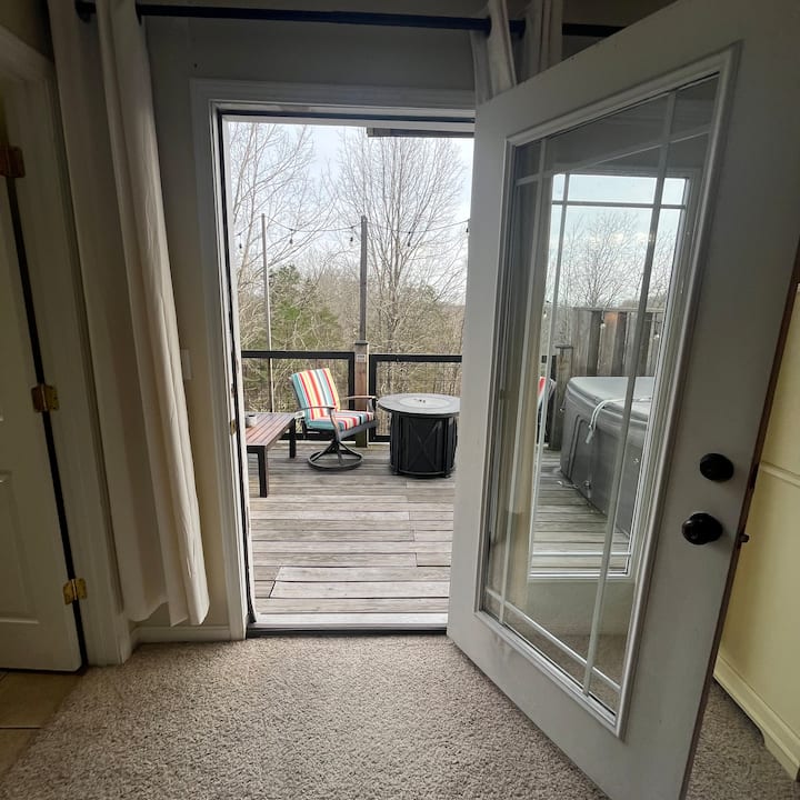 Deck access from the Master Suite on first floor