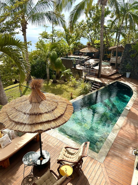 Chic Tropical Villa • Pool & Spa • Ocean View
