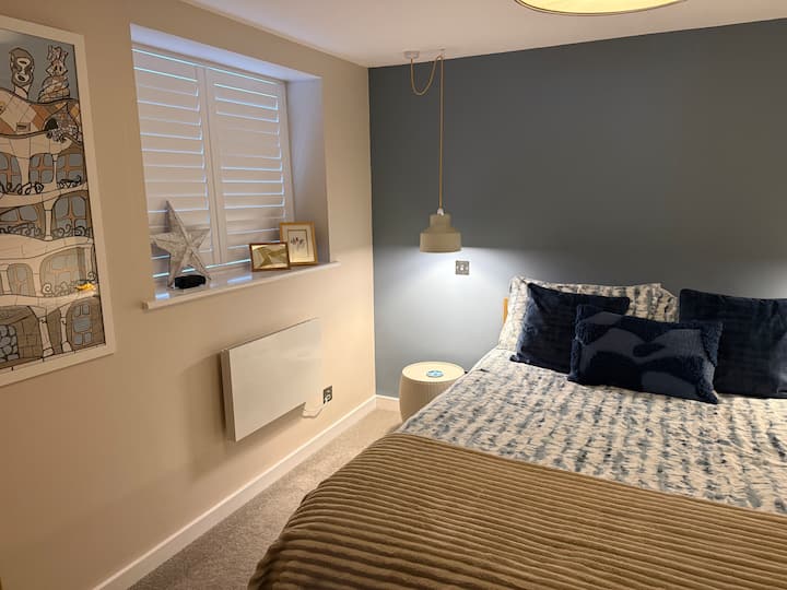 Plantation shutters help to ensure a good night's sleep.
