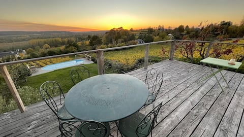 Panoramic view house from Chinon hillside