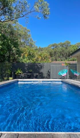 Byron home-8mtr private mineral pool
