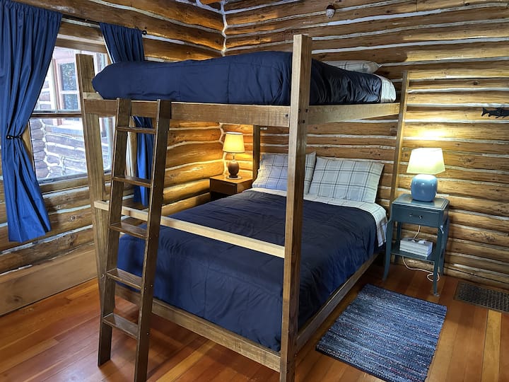 Full size bunk beds. Double closet.