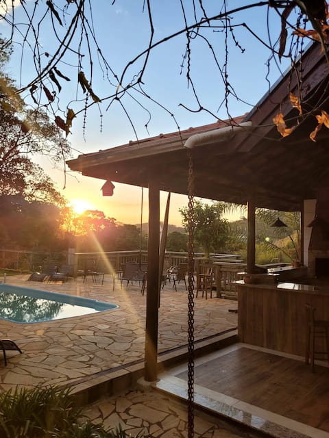House in the Mountains with Pool and Gourmet Area