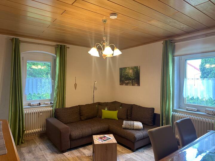 Sala de estar y comedor combinados con sofá cama extraíble en la planta baja