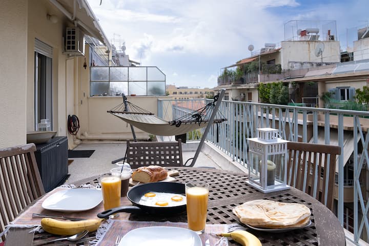 Bouboulina's Nirvana - 100m2 Airco 2-chàc 4-pax - Athens