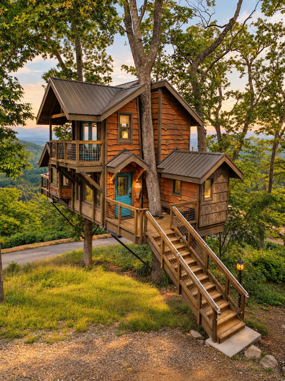 Sanctuary, a treehouse with Blue Ridge sunsets, Asheville, North Carolina, USA, photo 10 of 10