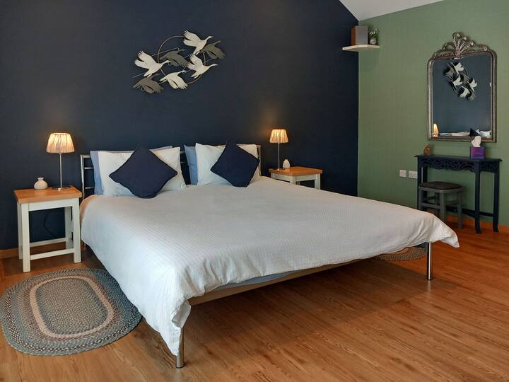 The Red Barn B&B guest suite boasts a comfy and spacious superking sized bed