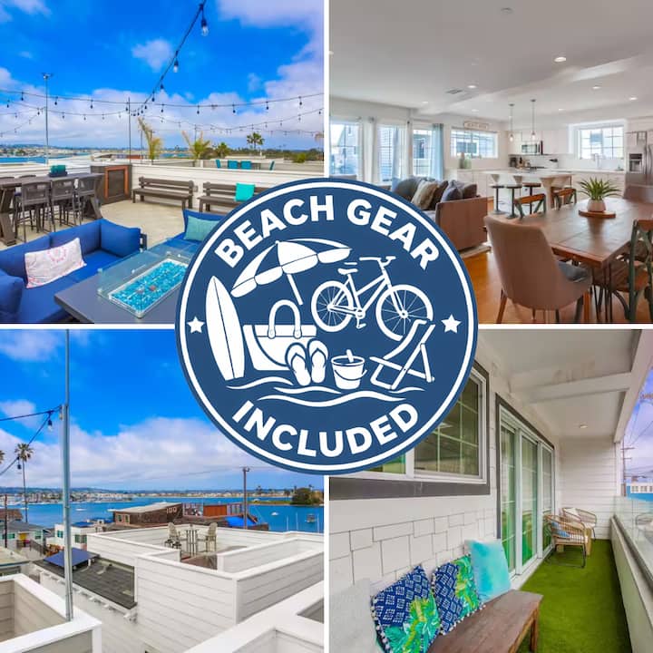 Private Rooftop Deck W Ocean & Bay Views!! - 샌디에고