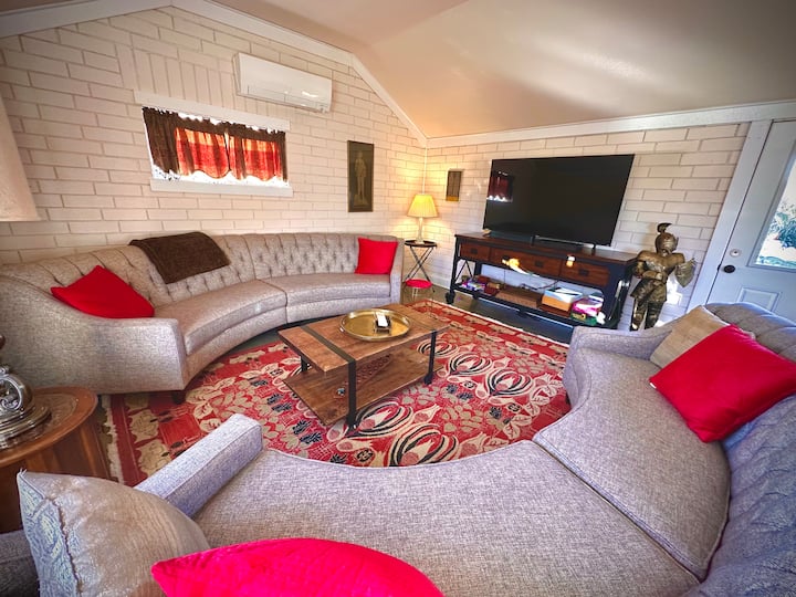 Two large couches in the second living room