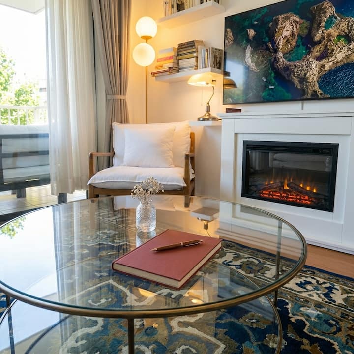 Whether you are settling down with a good book, enjoying a glass of wine, or just soaking in the peaceful atmosphere, this cozy corner offers the perfect spot to slow down and recharge.