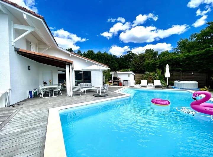 Villa Avec Piscine Aux Portes Du Bassin D'arcachon - Mios