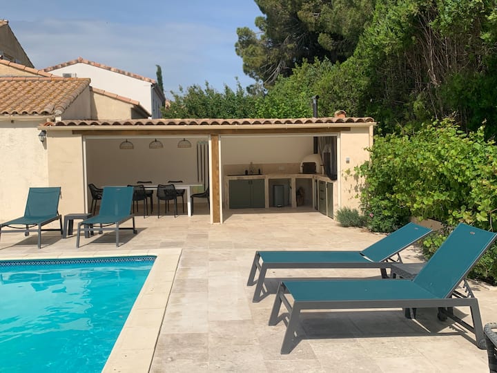 Central Villa With Pool, Wi-fi,  Air Conditioning - Marseillan