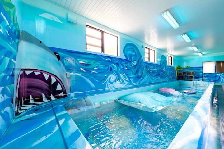 1棟貸切900坪！露天風呂 サウナ プール トランポリン、BBQ、5寝室 20人