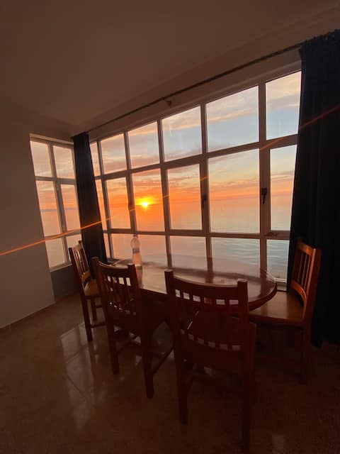 Apartment with superb views of the Mediterranean.