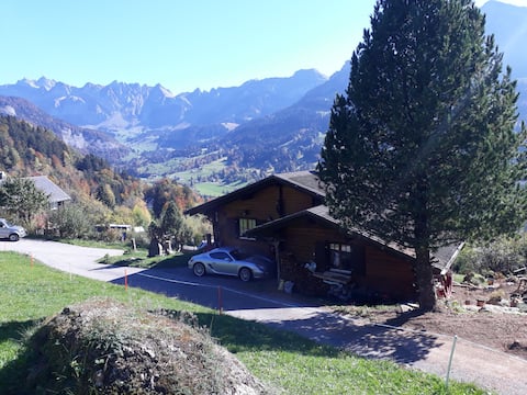 Chalet Chnorz Fireplace Apartment