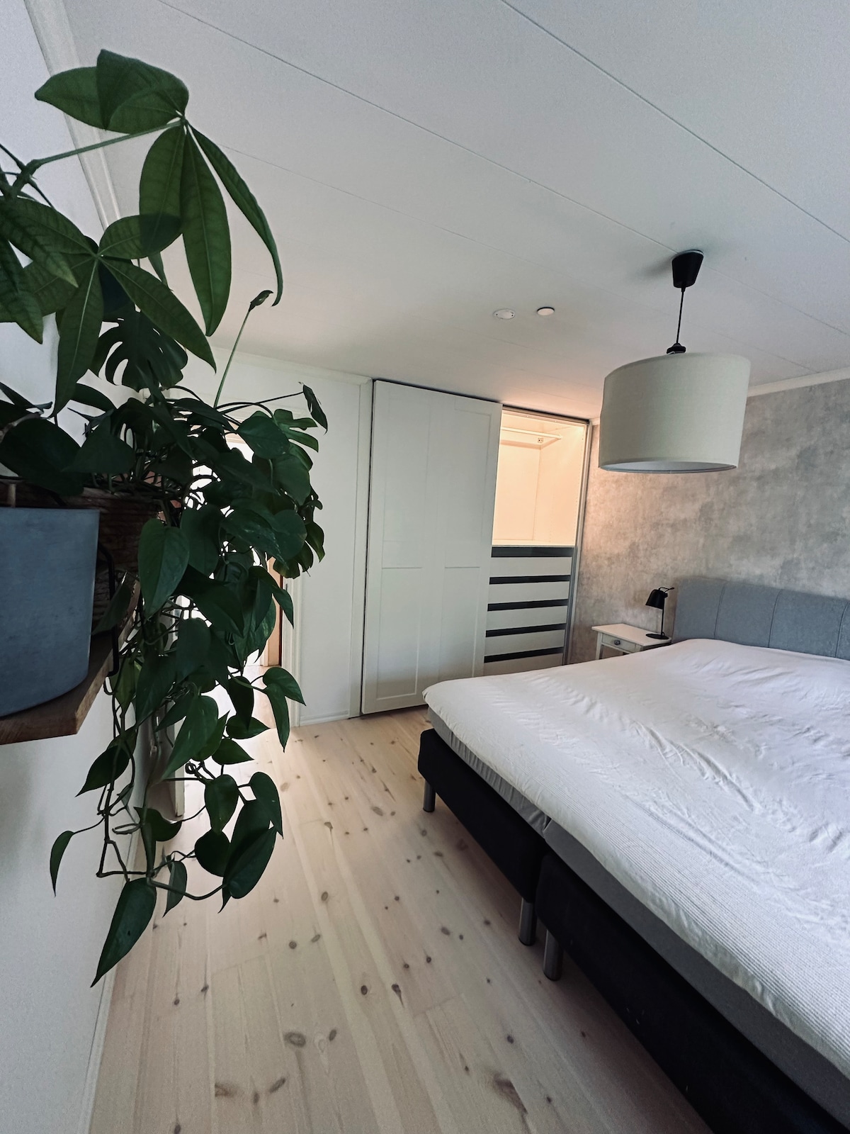 Საძინებელში 1 არის დიდი კონტინენტური საწოლი, რომლის ფართობიც 180 სმ-ია. Ფიჭვისგან დამზადებული ხის ახლადგარემონტებული იატაკი და ჰარმონიული ტონები. Ახლადგარემონტებული გარდერობი. Გორგოლაჭებიანი ჟალუზი და უშუქო ფარდა. 1-ელ საძინებელში, ასევე, ხელმისაწვდომია ჩვილის საწოლი. 