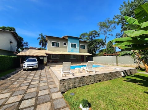 House on a rocky area, swimming pool, barbecue area and 4 en-suites