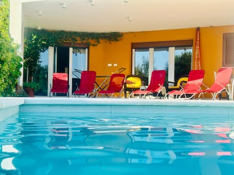 Villa Tartufo with a private open POOL and SAUNA