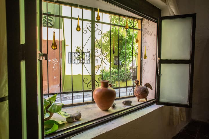 Historical Yellow House With Garden In Town - Campeche, Mexico