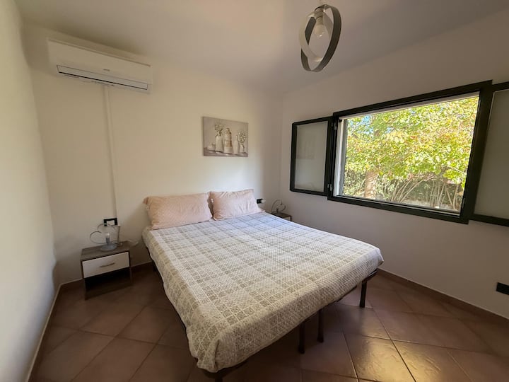 Room with garden view 
Possibility of single beds