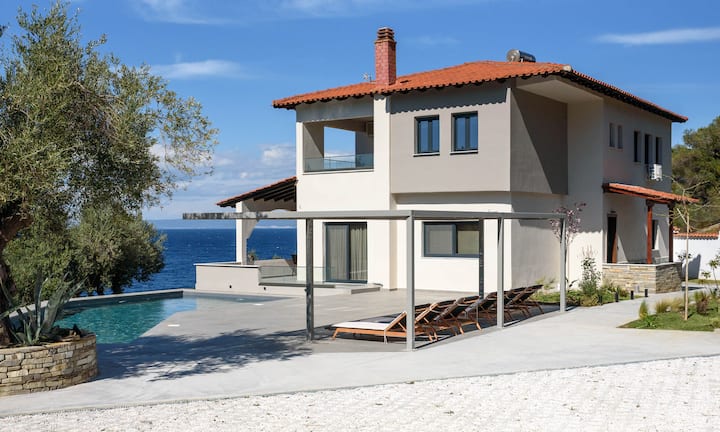 Kanistro Villa  View, Swimming Pool, Private Beach - Halkidiki