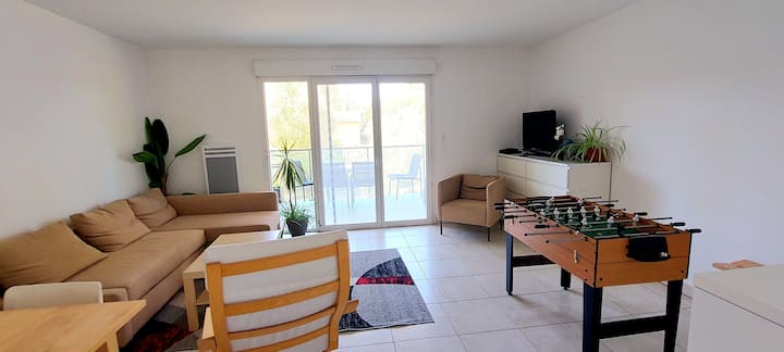 Grand 4p, Terrasses, Piscine, Calme, Garage - Roquefort-les-Pins