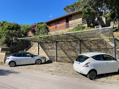 large villa overlooking the sea and garden in Punta Ala