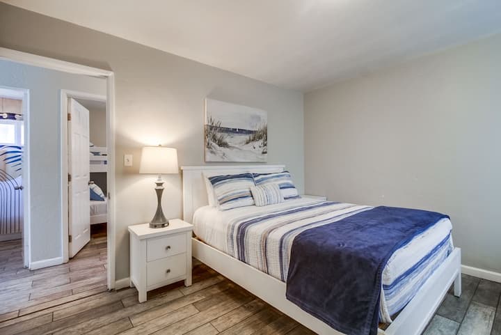 This bedroom is upstairs.