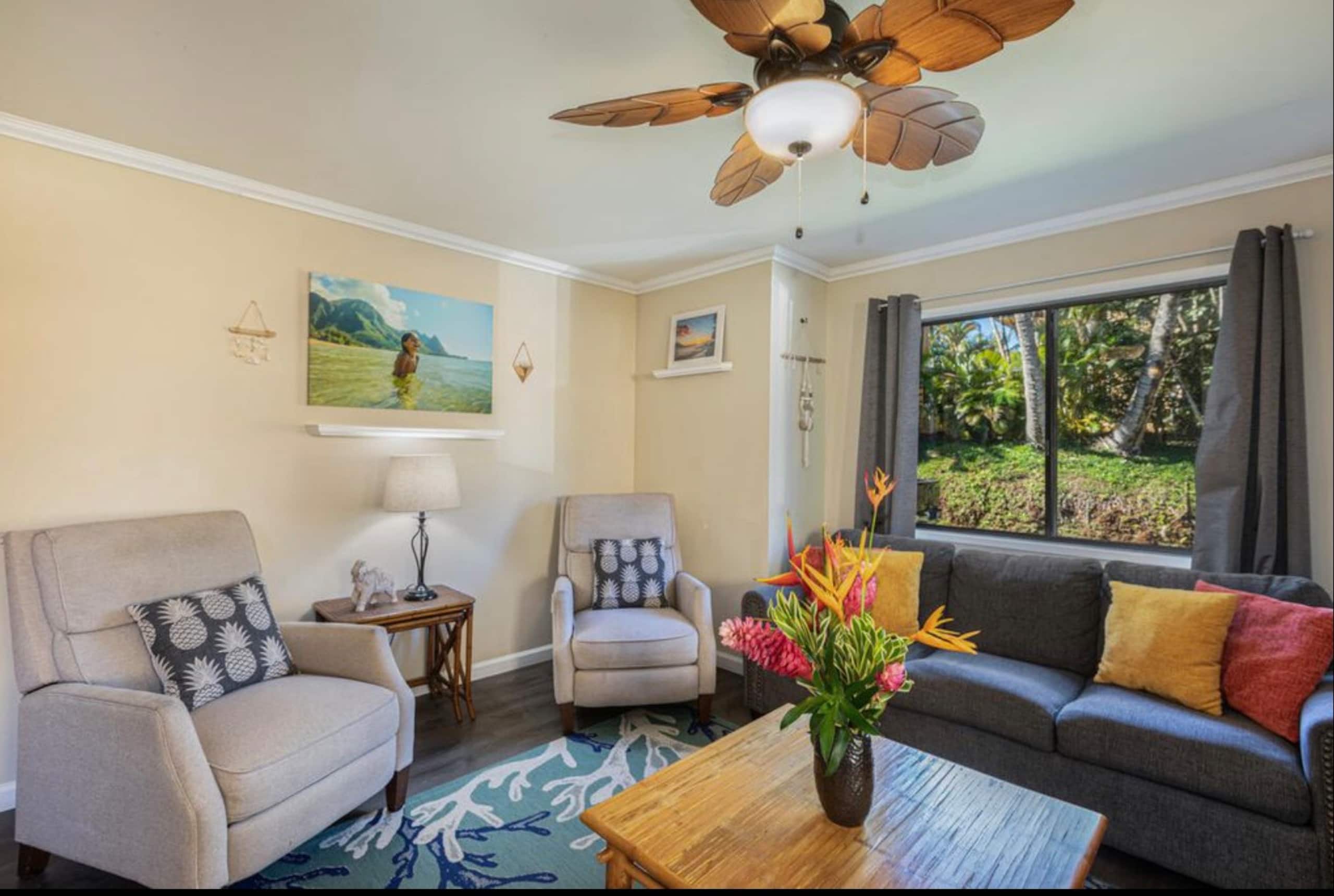 Hidden Gem! A Honu World Close to Hanalei Bay! AC! - Image 1