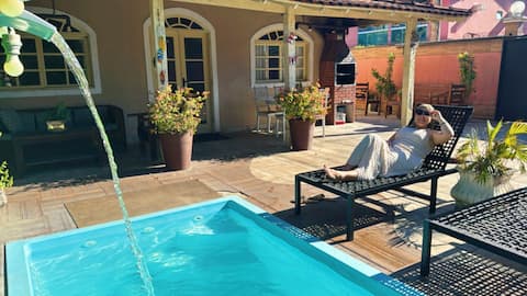 House with Pool on Costa Azul Beach
