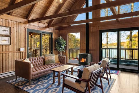 Cozy Cabin | Lakefront, Hot Tub, Outdoor Sauna