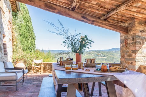 Dream House in Tuscany, with Amazing View and Pool