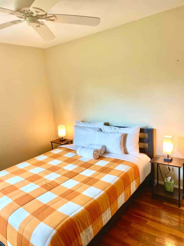 Bedroom #2: Queen size bed.