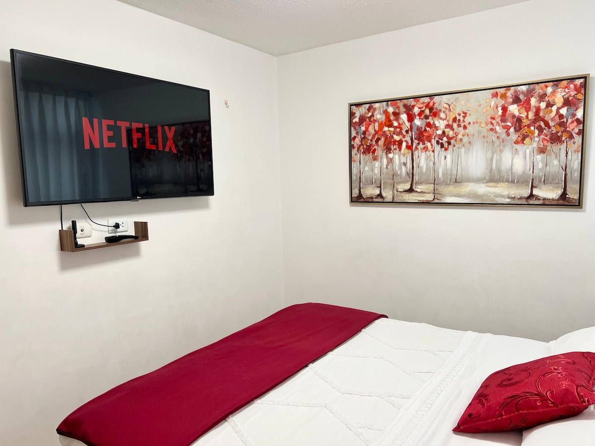 Smart TV avec chaînes TV et Netflix dans la chambre