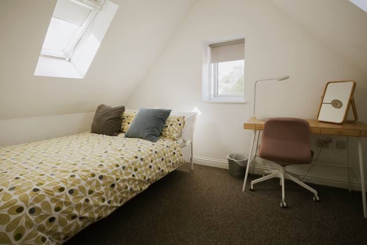 Bedroom with double bed. All linen is provided and towels