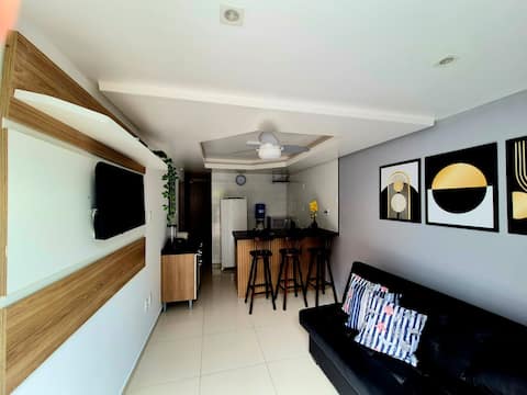 Apartment in the best of Guaibim, 40 meters from the beach!