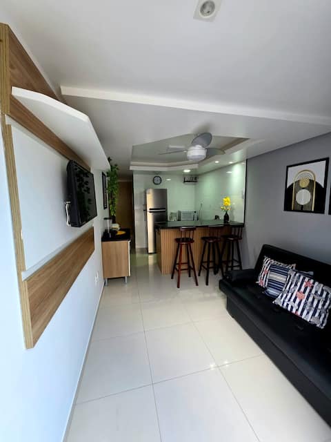 Apartment in the best of Guaibim, 40 meters from the beach!