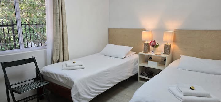 Second bedroom with two single beds