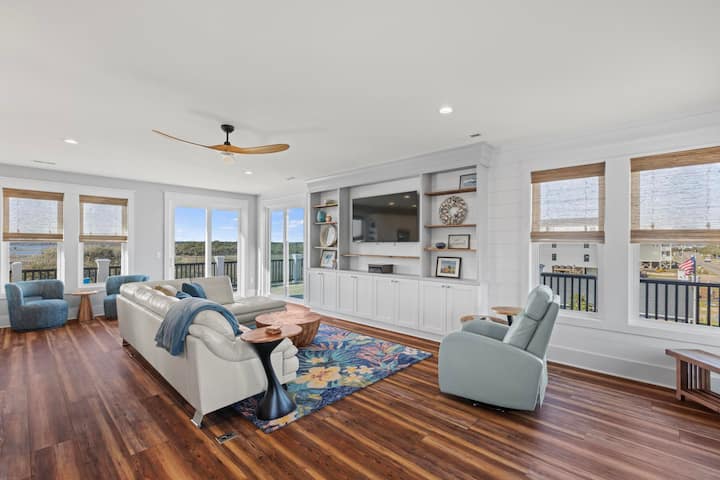 Sounds Great | Modern Coastal | Marsh Views & Dock - Surf City, NC