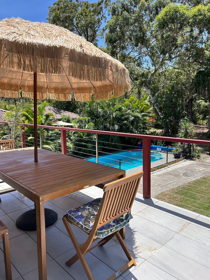 Hawks Nest Forest House with a pool