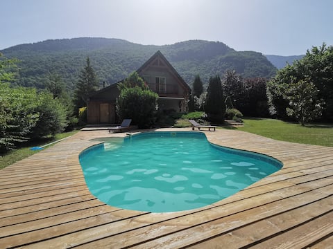 Sunny villa, view, pool