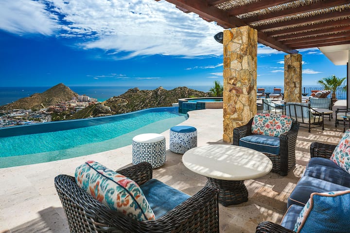 Casa Cielo At Pedregal: 10br Hilltop Villa With Marina & Ocean Views - Cabo San Lucas