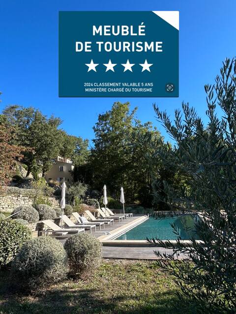 Secluded location, lovely view of the Grand Lubéron
