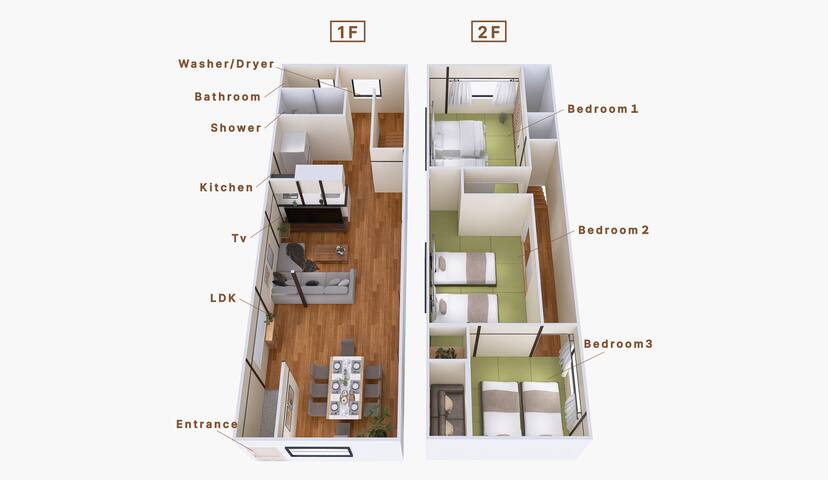 【Entire house(3BR)75㎡】10ppl｜close to 新宿｜kids ok gallery image 5
