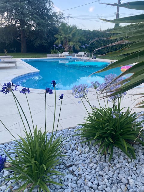 Large villa with heated pool and hot tub