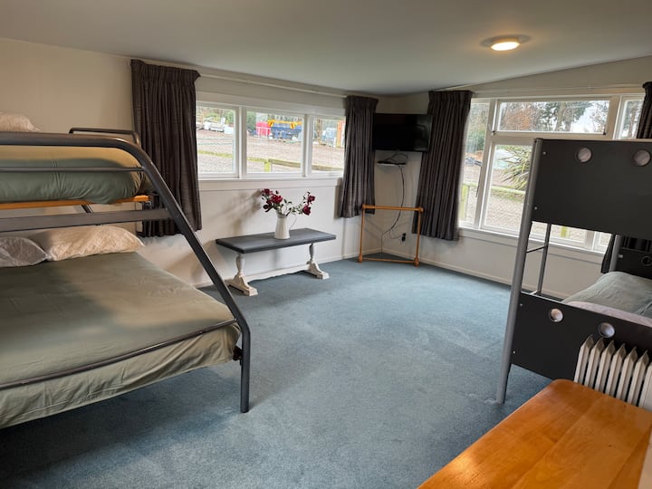 Bunk room 2 - 2x bunks (single / single & queen / single). Also TV & DVD player for the kids.