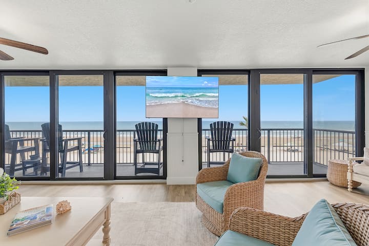 Direct Beachfront Luxe Corner Condo | Sunrise 309 - New Smyrna Beach, FL