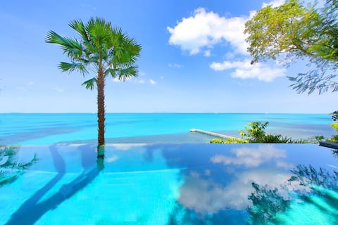 The Headland Villa 2, beachfront and sunset Samui